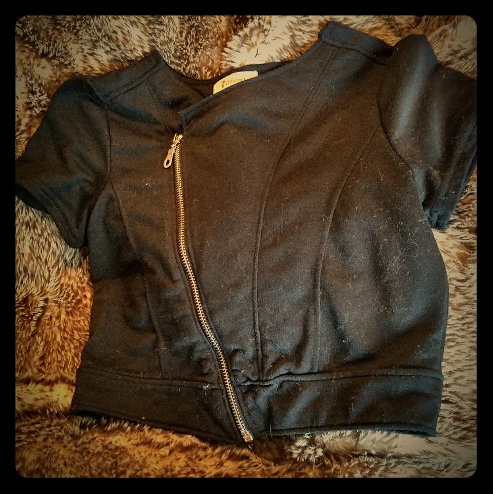 Zip-up Crop Top